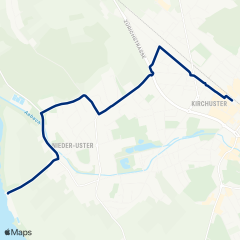 VZO - Verkehrsbetriebe Zürichsee und Oberland Uster, Bahnhof - Uster, See map