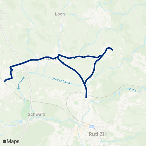 VZO - Verkehrsbetriebe Zürichsee und Oberland Bubikon, Bahnhof - Bubikon, Bahnhof map