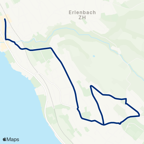 VZO - Verkehrsbetriebe Zürichsee und Oberland Erlenbach ZH, Bahnhof - Erlenbach ZH, Bahnhof map