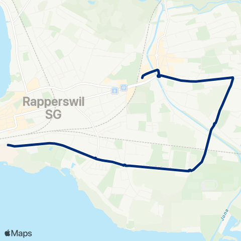 VZO - Verkehrsbetriebe Zürichsee und Oberland Rapperswil SG, Bahnhof Süd - Jona, Bahnhof map