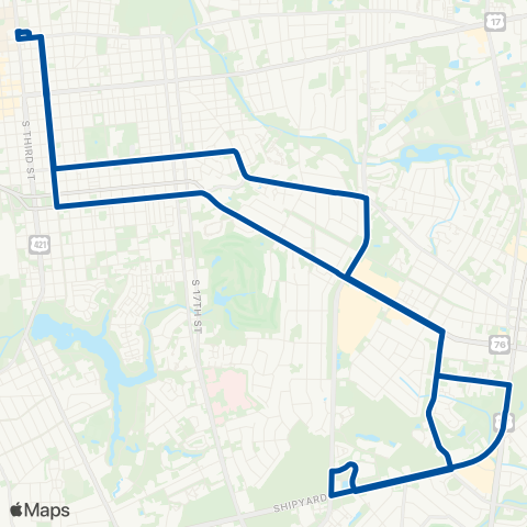 Wave Transit Oleander West map