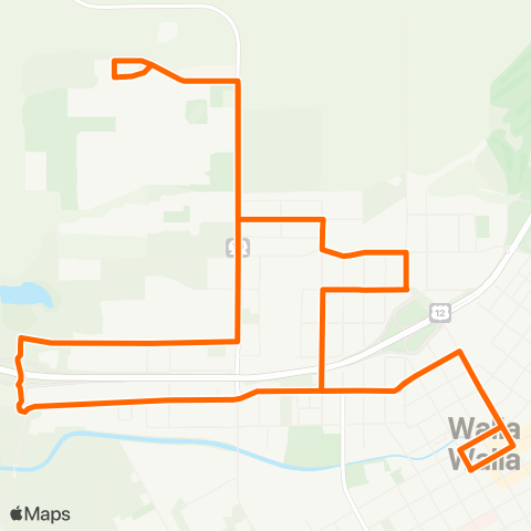 Valley Transit Pine Street Loop map