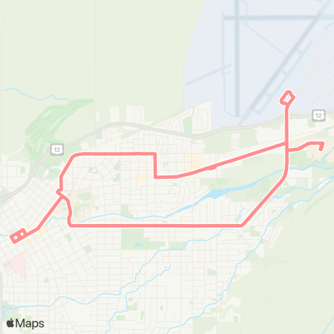 Valley Transit East Loop map