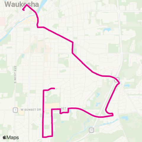 Waukesha Metro Racine Avenue map