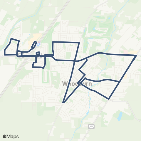 Woodburn Transit System Woodburn City Loop map