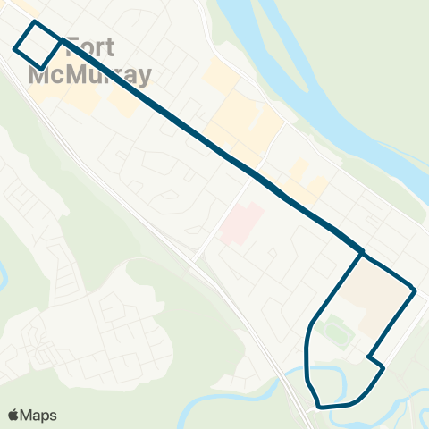 Wood Buffalo Transit Keyano Shuttle map