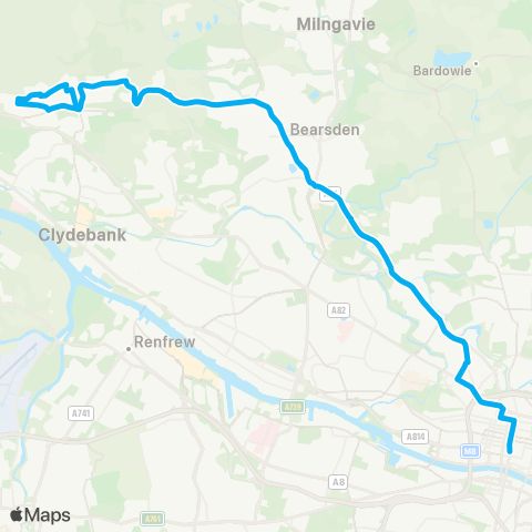 West Coast Motors Cochno Road - Central Station map