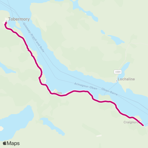 West Coast Motors Ferry Terminal - Ledaig car park map