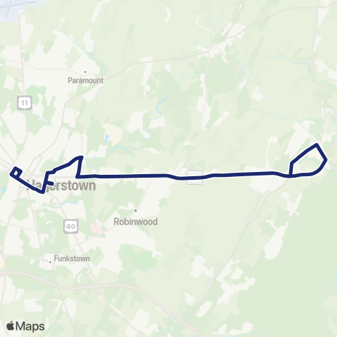 Washington County Transit Smithsburg map