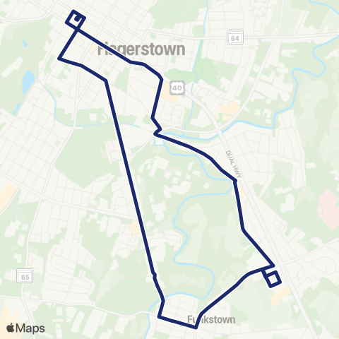 Washington County Transit Funkstown map