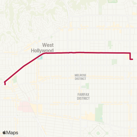 WeHo Cityline The Pickup map