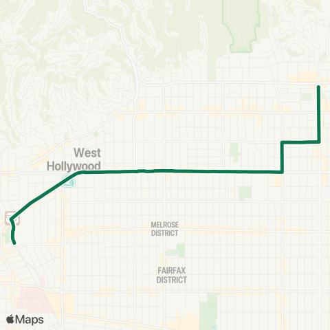 WeHo Cityline Cityline Commuter map