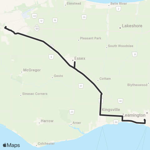 Transit Windsor Ltw Route map