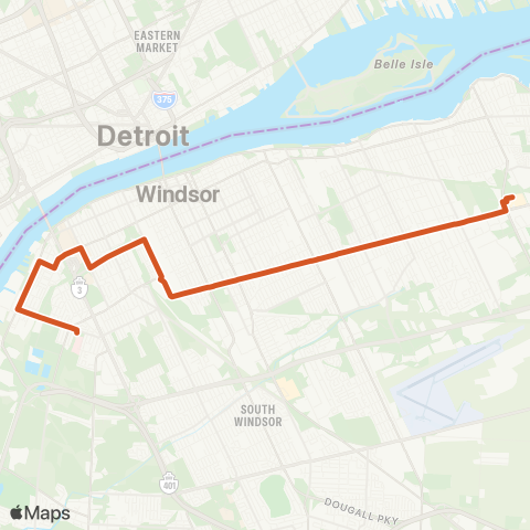 Transit Windsor 418 Express map