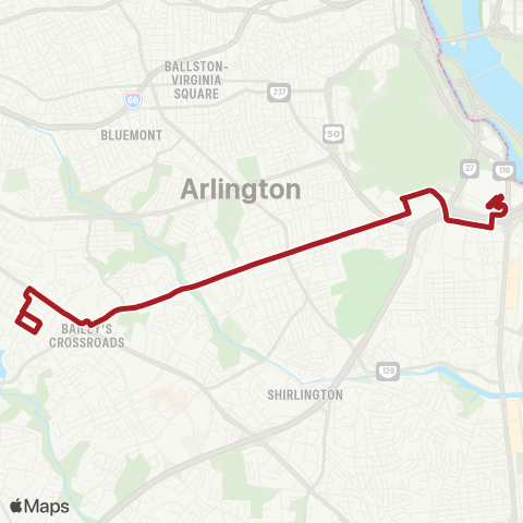 Metrobus Columbia Pike map