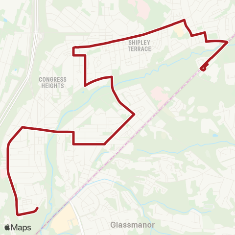Metrobus Shipley Terrace - Fort Drum map