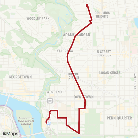 Metrobus Mount Pleasant map