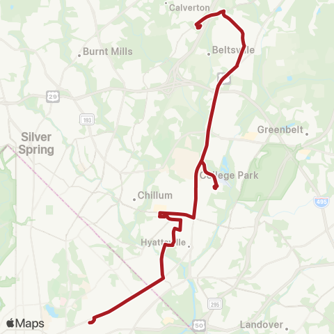 Metrobus College Park map