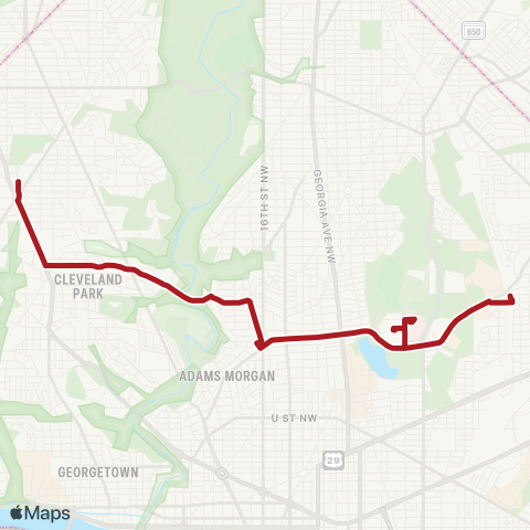 Metrobus Crosstown map