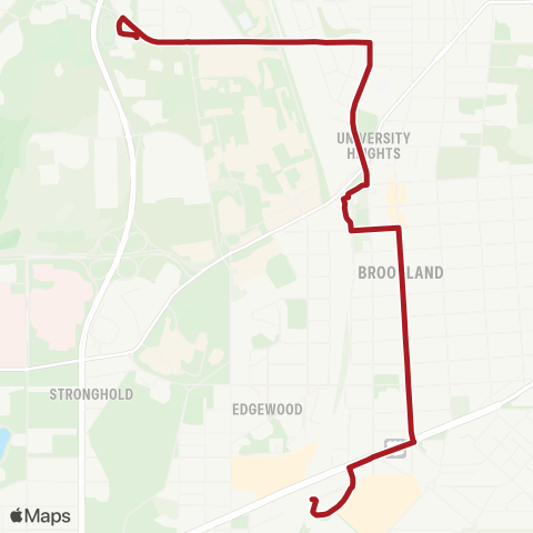 Metrobus Park Road-Brookland map