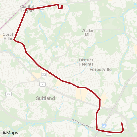 Metrobus Marlboro Pike map