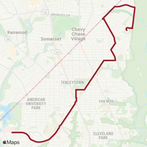 Metrobus Nebraska Ave map