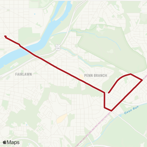 Metrobus Fairfax Village map