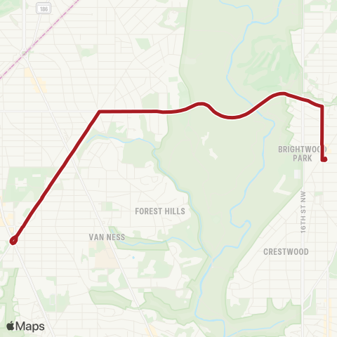 Metrobus 16th St - Tenleytown map