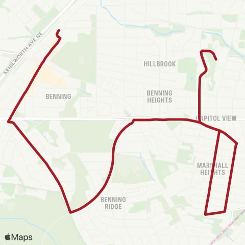 Metrobus Mayfair-Marshall Heights map