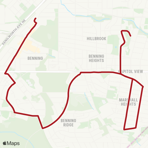 Metrobus Mayfair-Marshall Heights map