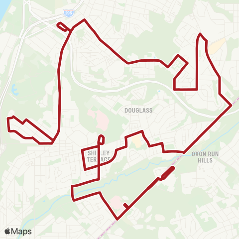 Metrobus United Medical Ctr-Anacostia Ln map