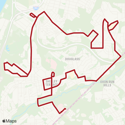 Metrobus United Medical Ctr-Anacostia Ln map