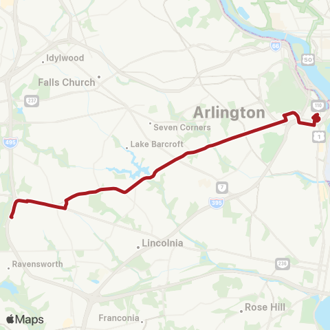 Metrobus Columbia Pike map