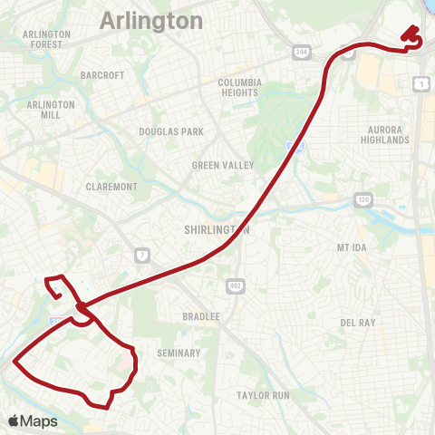 Metrobus Foxchase-Seminary Valley map