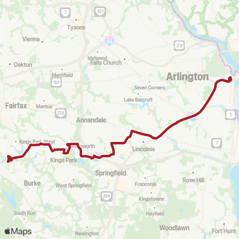 Metrobus Kings Park map