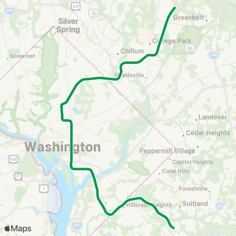 Metrorail Metrorail Green Line map