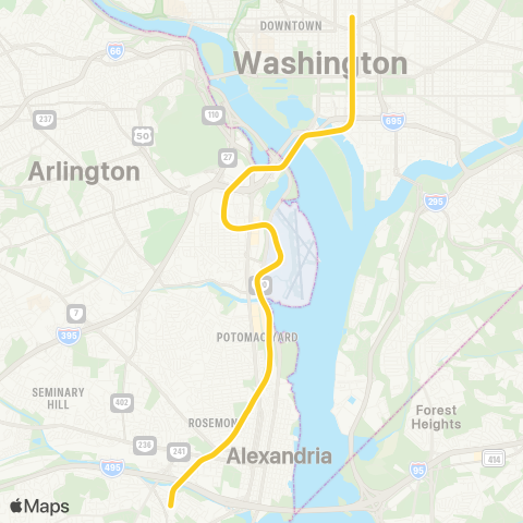 Metrorail Metrorail Yellow Line map