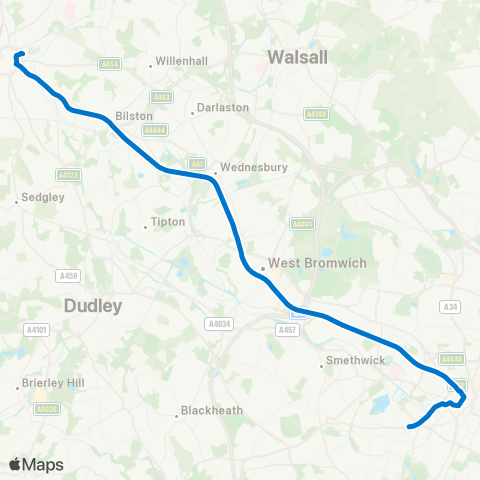 West Midlands Metro  map