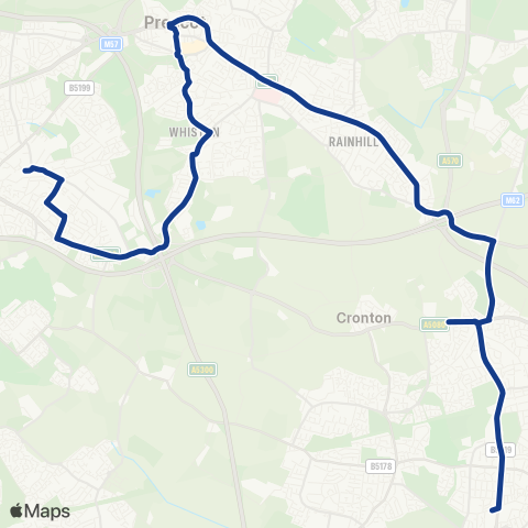 Warrington's Own Buses  map