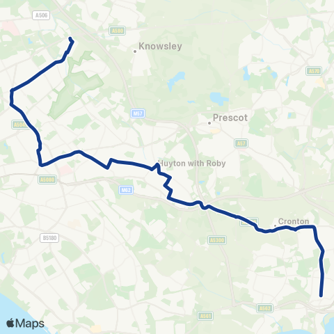 Warrington's Own Buses  map