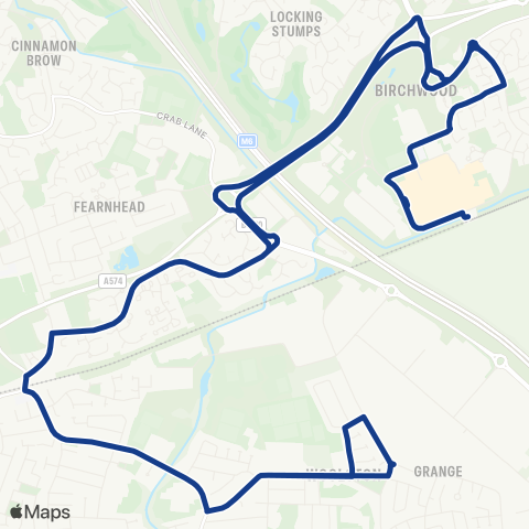 Warrington's Own Buses  map