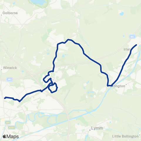 Warrington's Own Buses  map