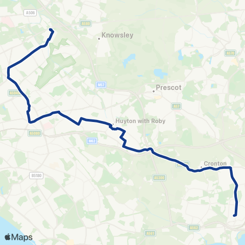 Warrington's Own Buses  map