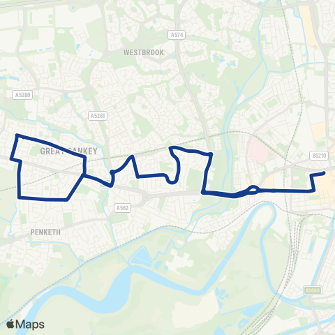 Warrington's Own Buses  map