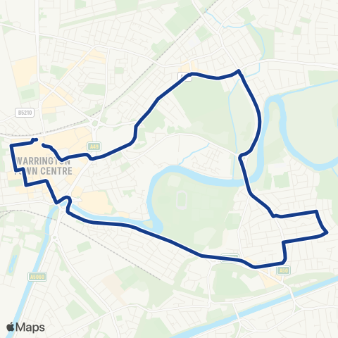 Warrington's Own Buses  map