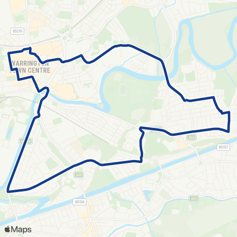 Warrington's Own Buses  map