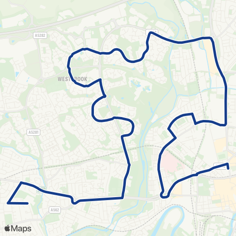 Warrington's Own Buses  map