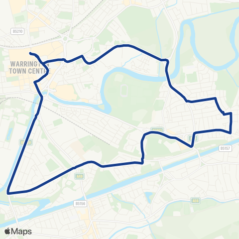 Warrington's Own Buses  map