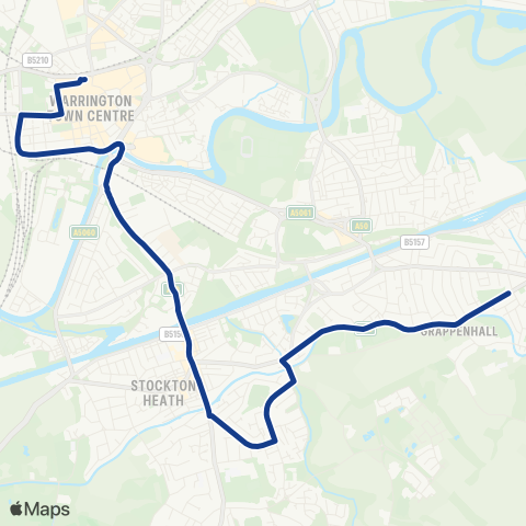 Warrington's Own Buses  map