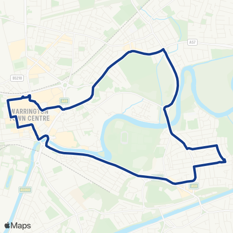 Warrington Borough Transport  map